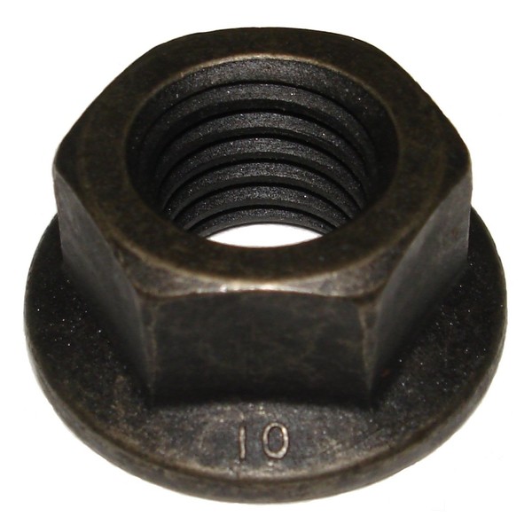 Midwest Fastener Flange Nut, M14-2.00, Steel, Class 10, Black Phosphate, 5 PK 933426